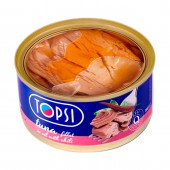 فیله ماهی تن در روغن با طعم فلفل قرمز تاپسی